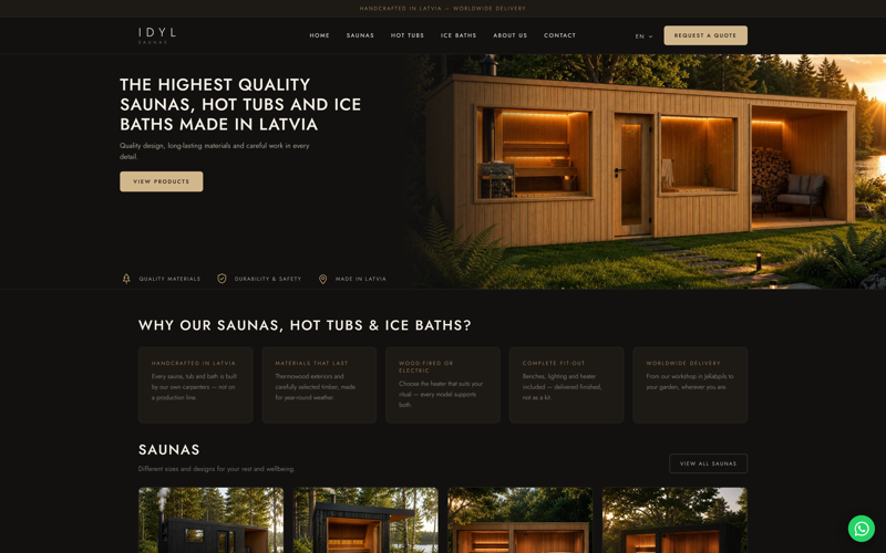 IDYL — outdoor saunas, hot tubs and ice baths