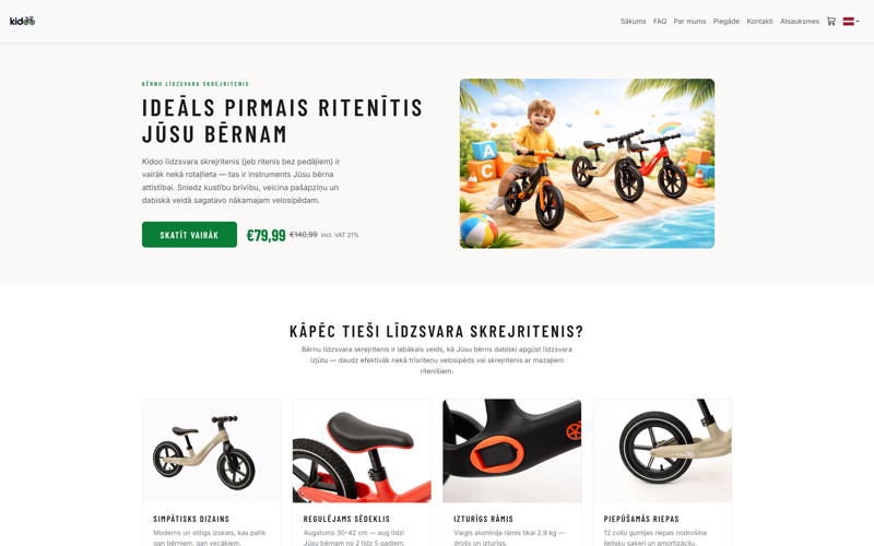 Kidoo — kids' balance bikes
