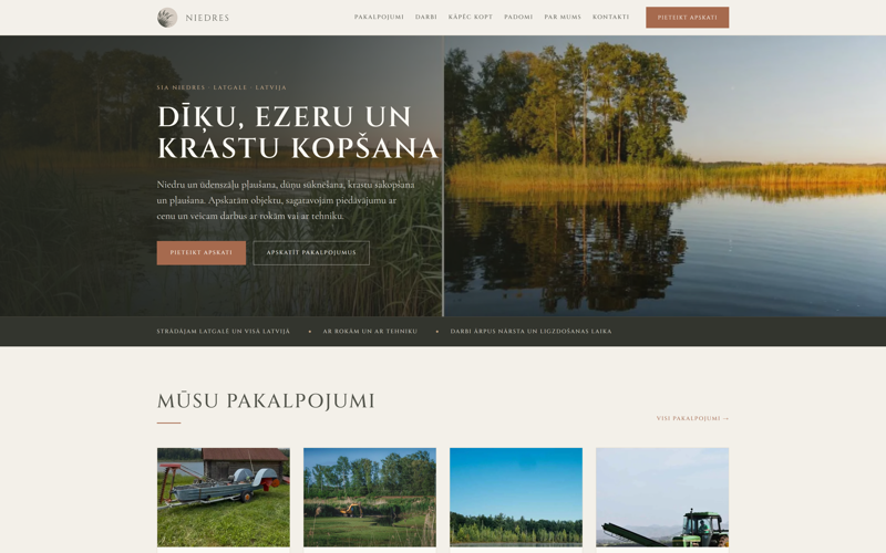 Niedres — pond, lake and shoreline maintenance